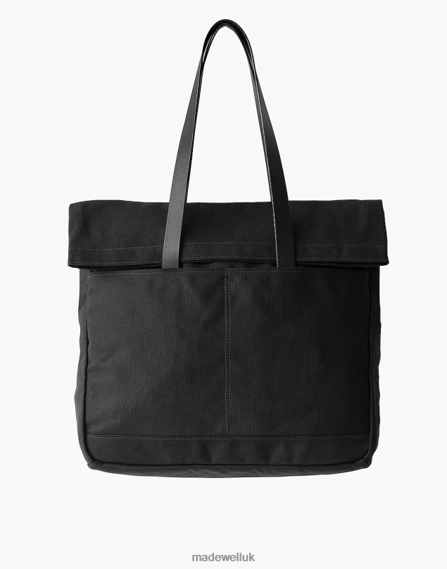 Madewell Men MAKR Canvas and Leather Fold Weekender Bag Accessories Black 8P4865
