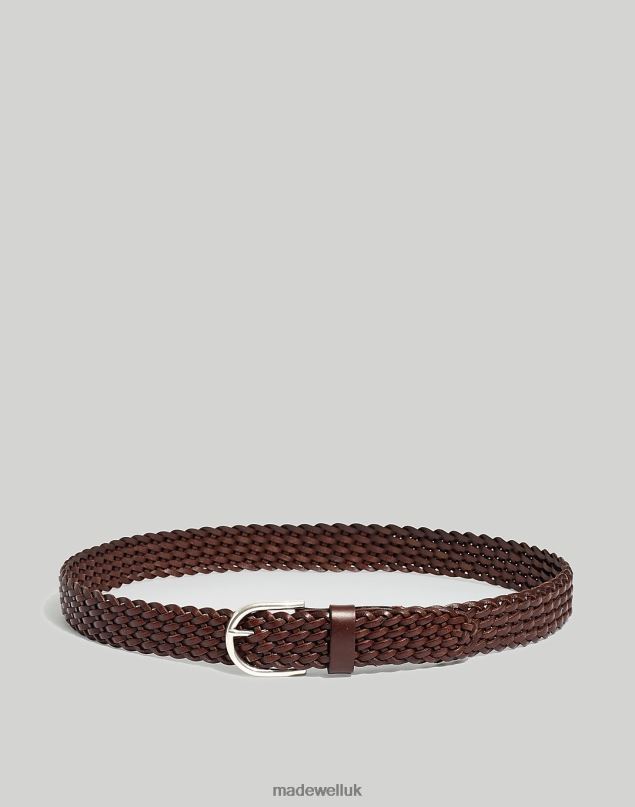 Madewell Men Braided Leather Belt Accessories True Black 8P48617