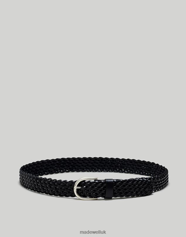 Madewell Men Braided Leather Belt Accessories True Black 8P48618