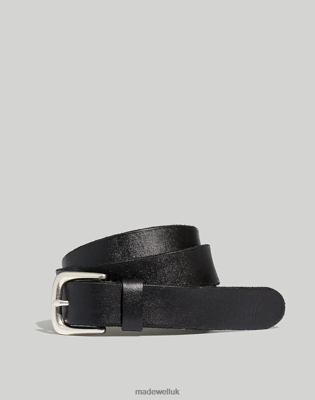 Madewell Men Leather Belt Accessories Classic Black 8P48622