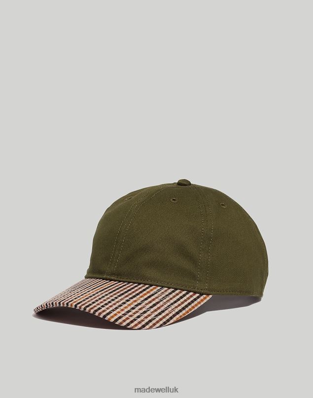 Madewell Men Plaid Baseball Cap Accessories Deep River 8P48637