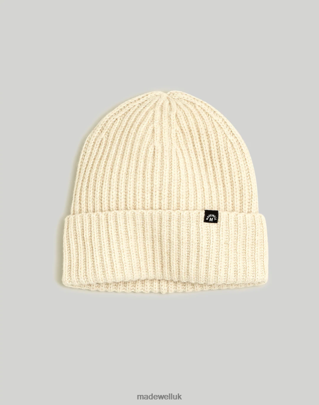 Madewell Men Ribbed Cuffed Beanie Accessories Heather Light Sand 8P48626