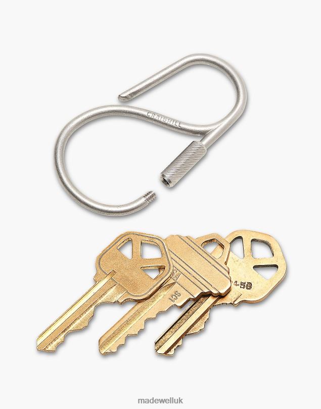 Madewell Men Craighill Offset Keyring Accessories Brass 8P486442
