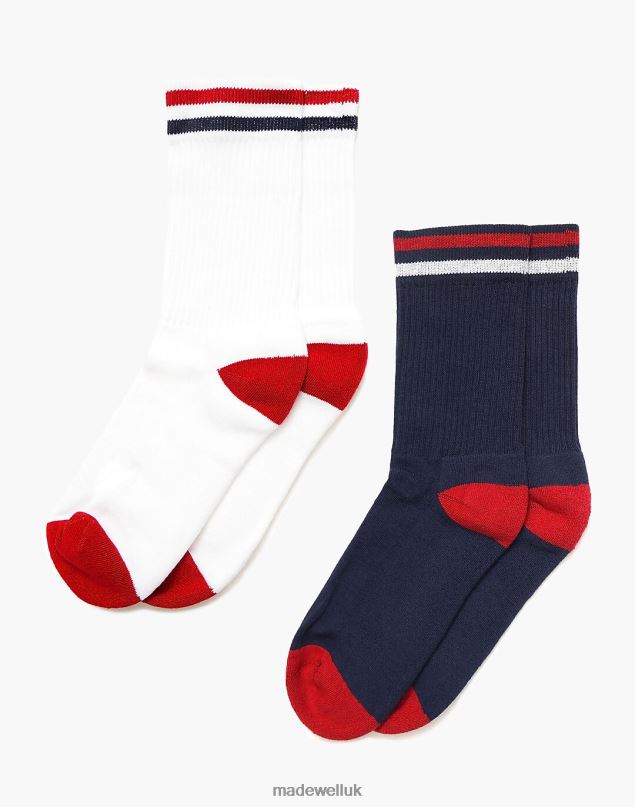 Madewell Men American Trench Two-Pack Kennedy Luxe Athletic Socks Accessories Multi 8P486381