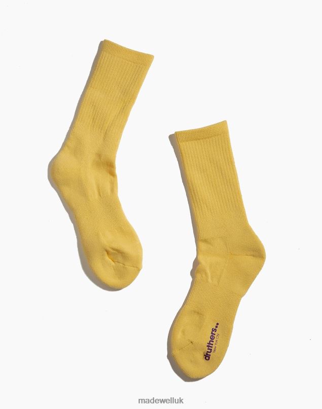 Madewell Men Druthers Everyday Organic Cotton Crew Socks Accessories Pale Chamois 8P48654