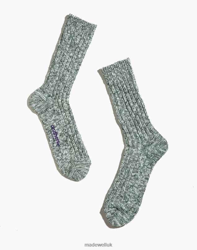 Madewell Men Druthers Organic Cotton Slub Crew Socks Accessories Red Multi 8P486472