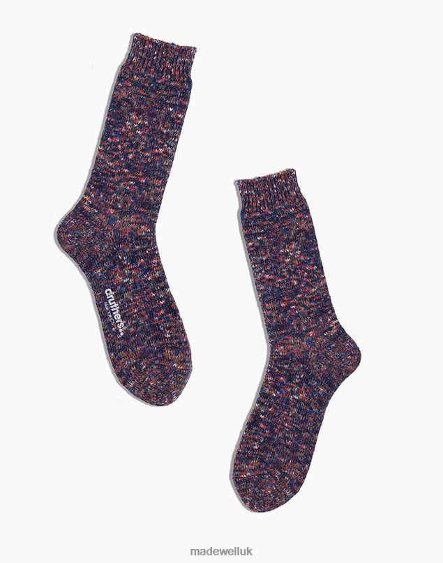 Madewell Men Druthers Recycled Cotton Melange Crew Socks Accessories Grey Multi 8P48653