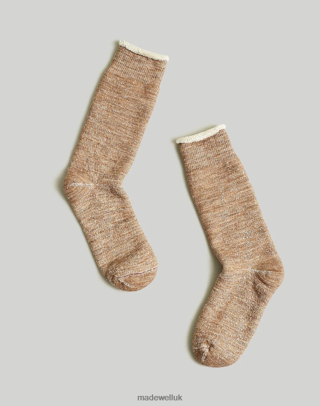 Madewell Men RoToTo Double Face Crew Socks Accessories Deep Ocean 8P486574