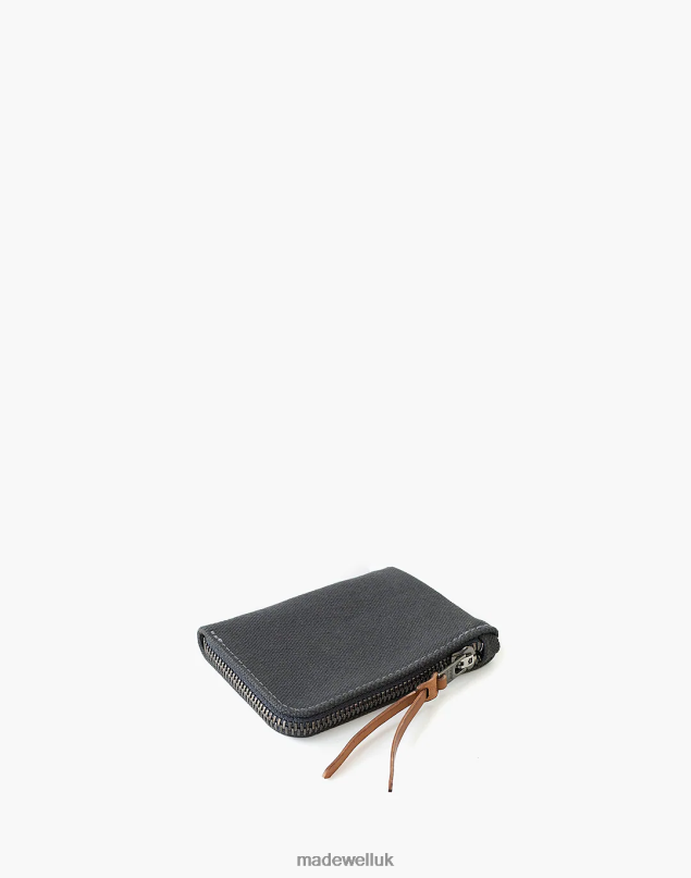Madewell Men MAKR Canvas Zip Slim Wallet Accessories Grey 8P48678
