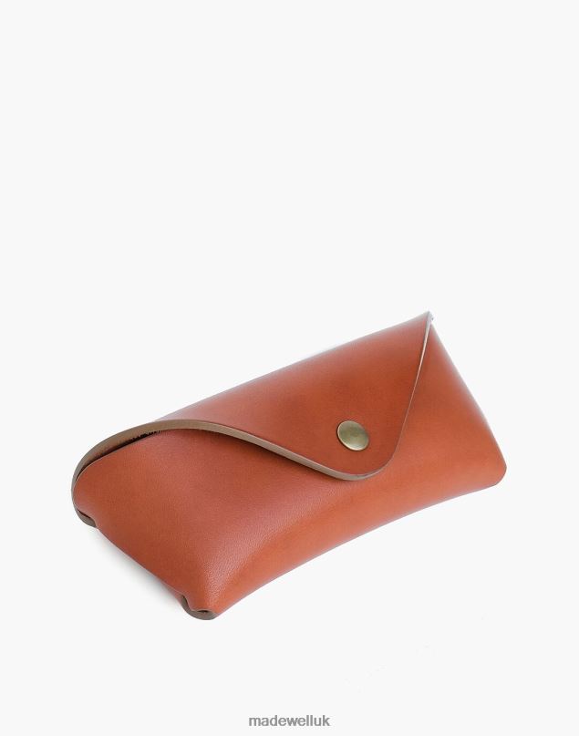 Madewell Men MAKR Leather Tab Eyewear Case Accessories Brown 8P48681
