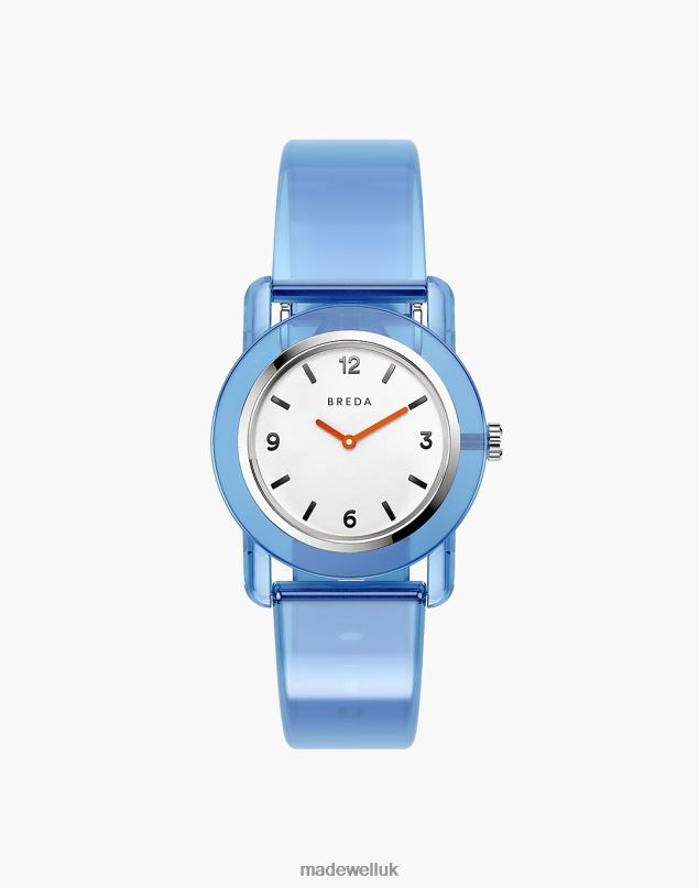 Madewell Men BREDA Unisex 'Play' Transparent Plastic Watch, 35mm Accessories Blue 8P48689