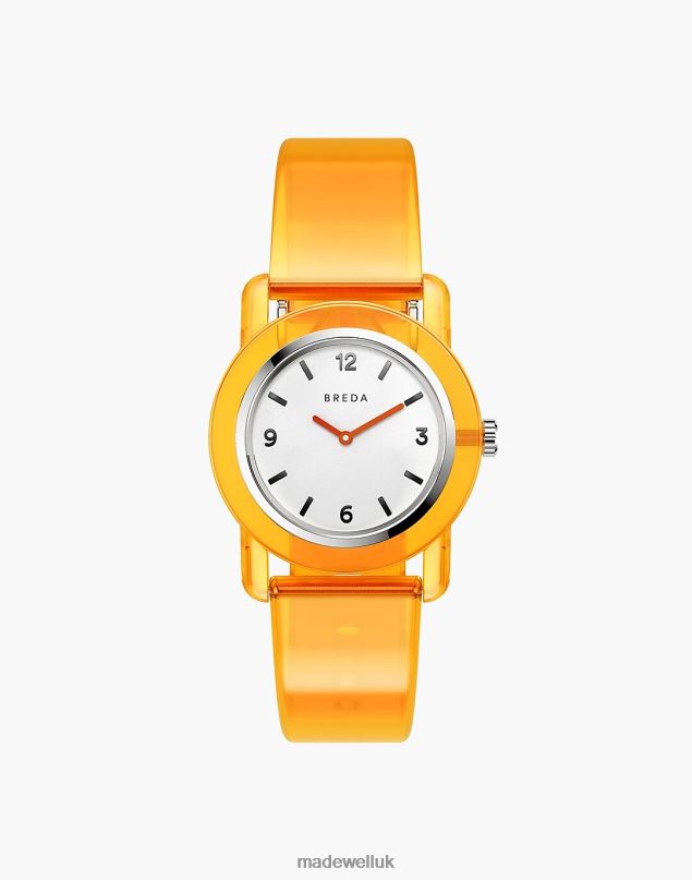 Madewell Men BREDA Unisex 'Play' Transparent Plastic Watch, 35mm Accessories Orange 8P48690