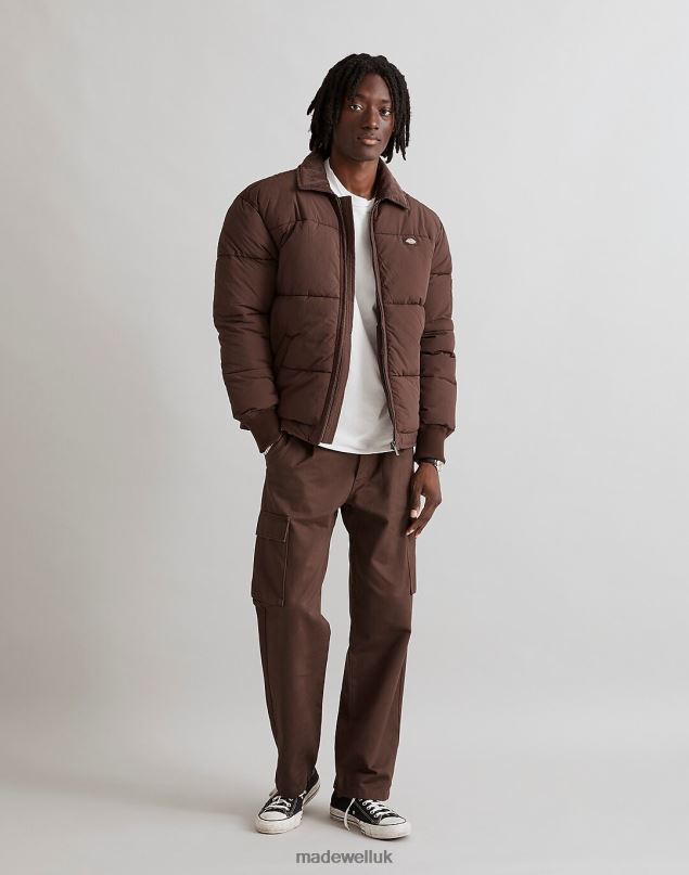 Madewell Men Dickies Overbook Puffer Jacket Clothing Chocolate Brown 8P486463
