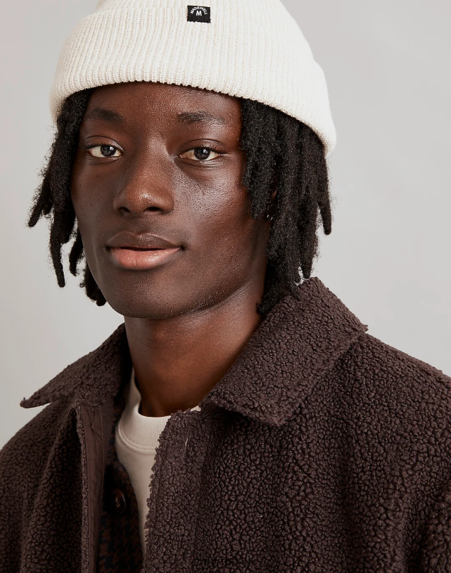 Madewell Men Fleece Shirt-Jacket Clothing Dark Roast 8P486121