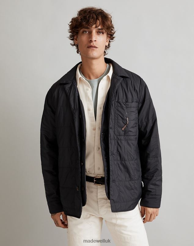 Madewell Men Quilted Liner Shirt-Jacket Clothing True Black 8P486101
