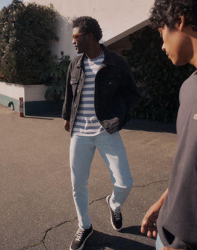 Madewell Men Athletic Slim Jeans Clothing Benefield Wash 8P486160