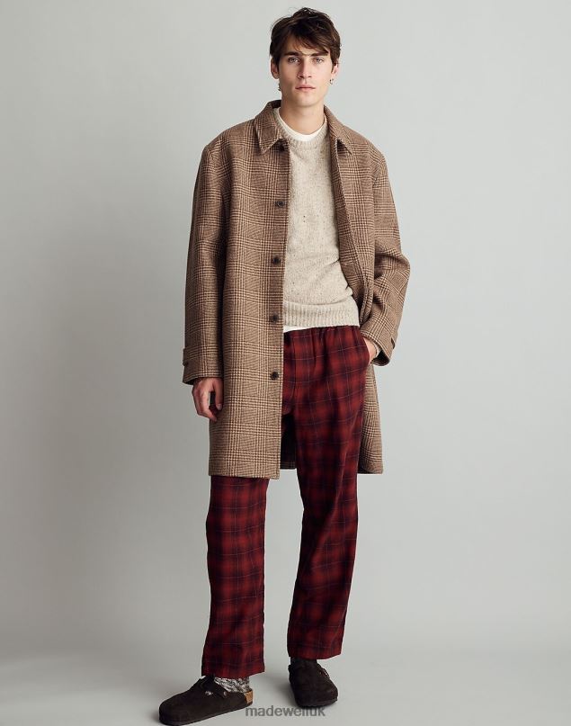 Madewell Men Flannel Pajama Pants Clothing Burnished Mahogany 8P486208