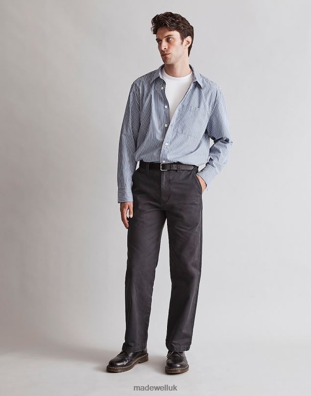 Madewell Men Oversized Chino Pants Clothing Dried Olive 8P486202