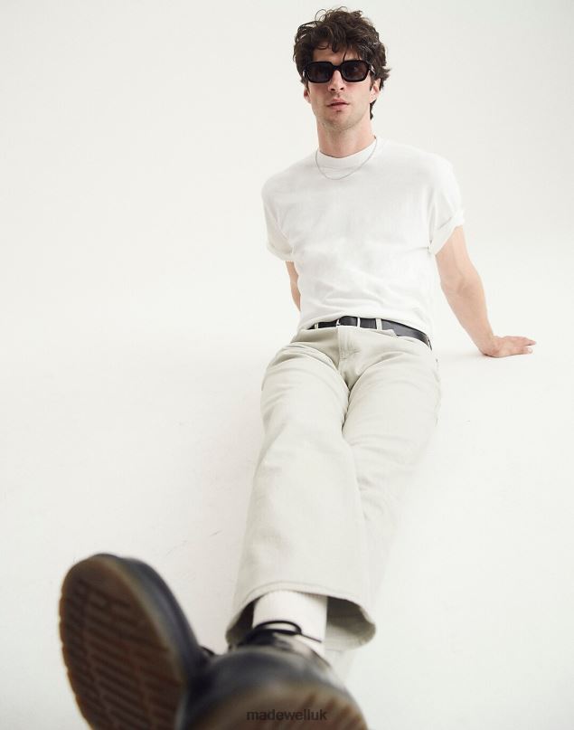 Madewell Men The 1991 Straight-Leg Garment-Dyed Jean Clothing Feather Grey 8P486131