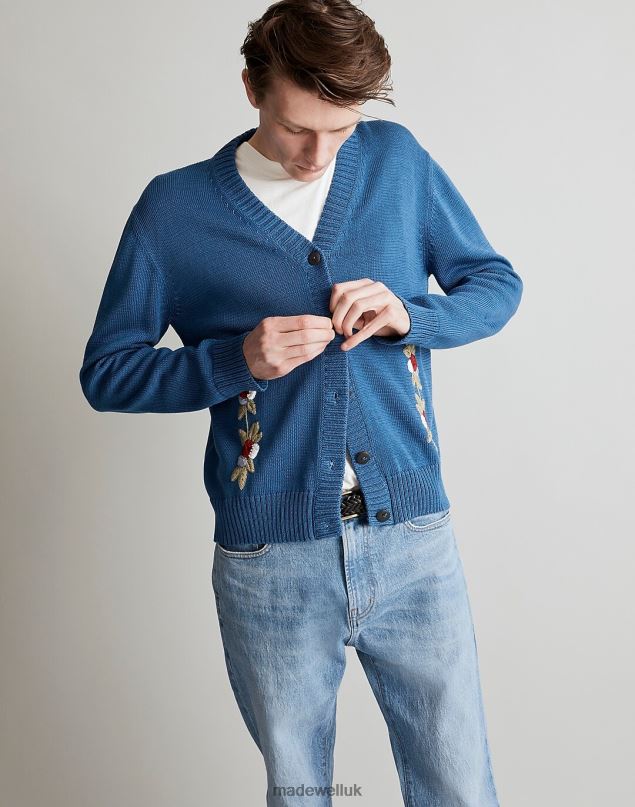 Madewell Men Corridor Bukhari Cardigan Clothing Blue 8P486437