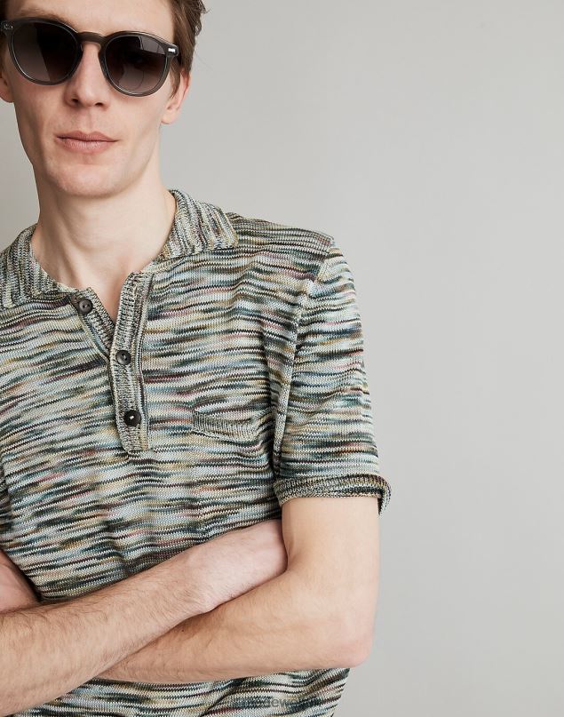 Madewell Men Corridor Space-Dyed Polo Shirt Clothing Spacedye 8P486438