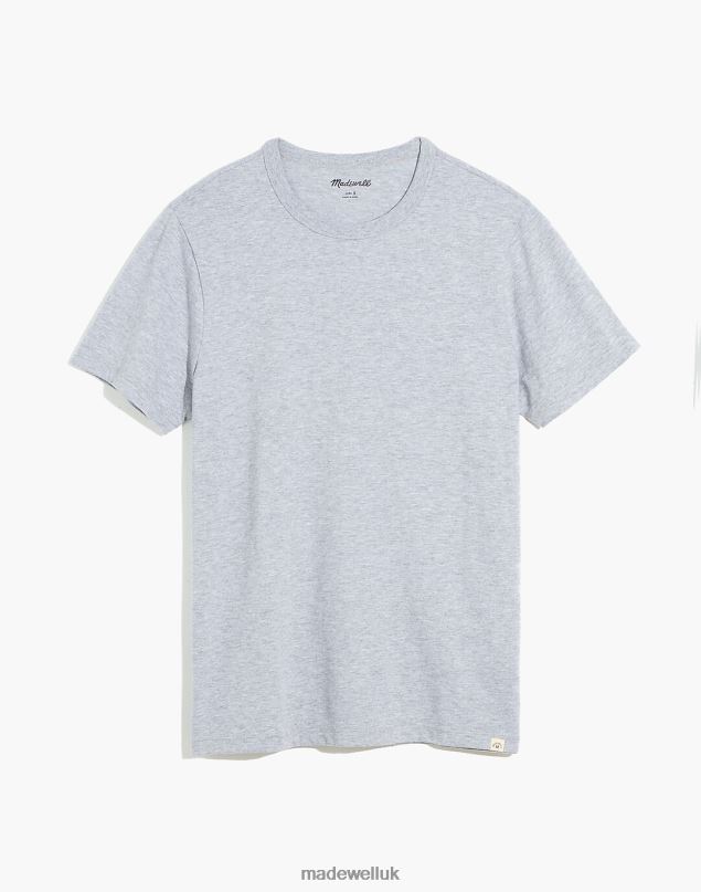 Madewell Men Garment-Dyed Allday Crewneck Tee Clothing Heather Grey 8P486351
