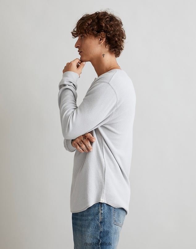 Madewell Men Thermal Henley Tee Clothing Lighthouse 8P486353