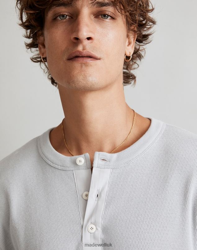 Madewell Men Thermal Henley Tee Clothing Lighthouse 8P486353