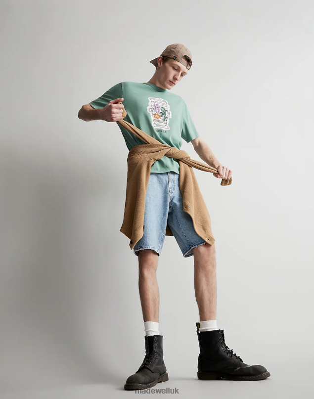 Madewell Men Tony Camaro Graphic Tee Clothing Trellis Green 8P486522