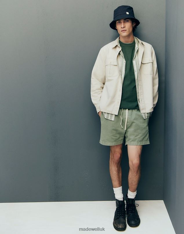 Madewell Men 4 1/2'' Cotton Everywear Shorts Clothing Coastal Granite 8P486322