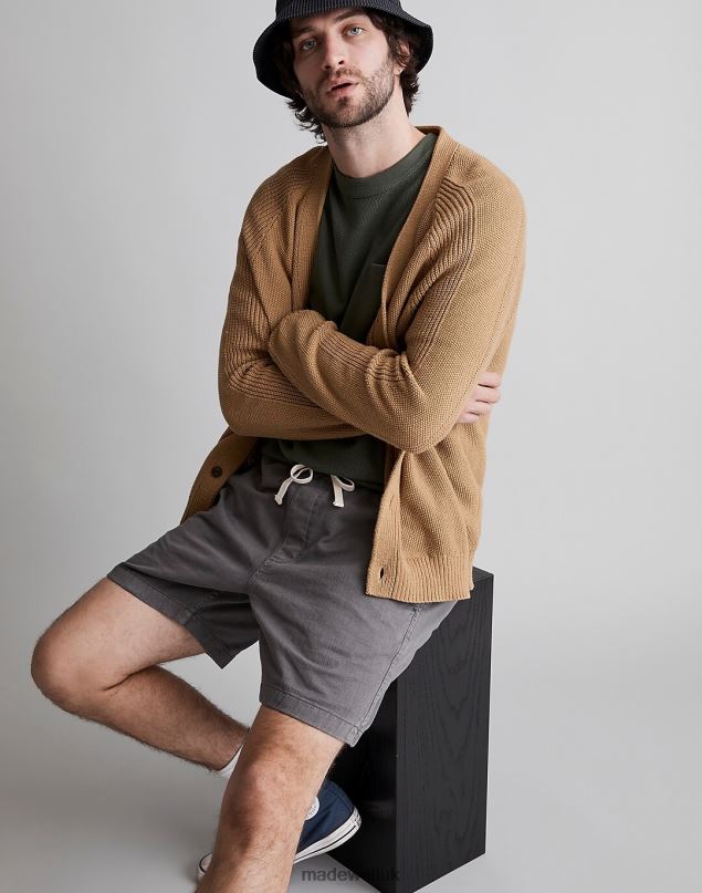 Madewell Men Cotton Everywear Shorts Clothing Washed Olive 8P486318