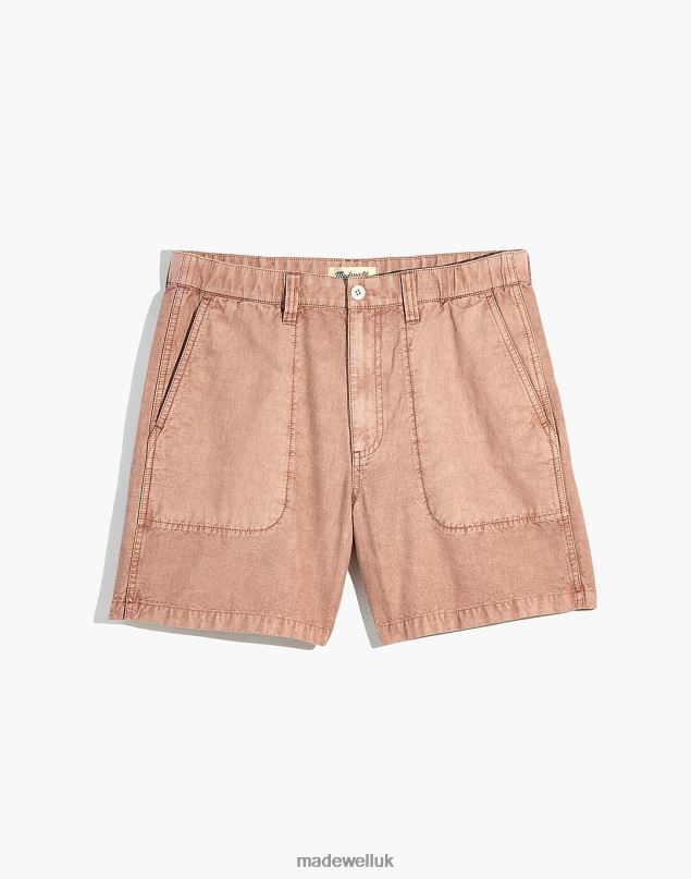 Madewell Men Sun-Faded Chino Shorts Clothing Vintage Petal 8P486327