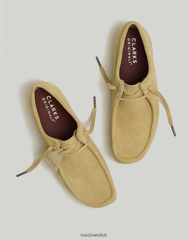 Madewell Men Clarks Suede Wallabee Shoes Footwear Maple 8P486427