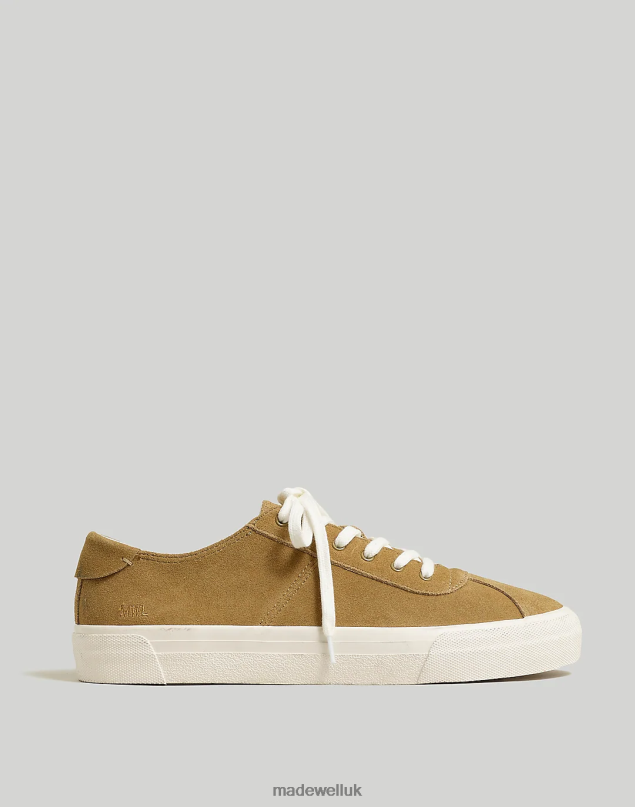 Madewell Men Sidewalk Low-Top Sneakers in Suede Footwear Dark Khaki 8P486633