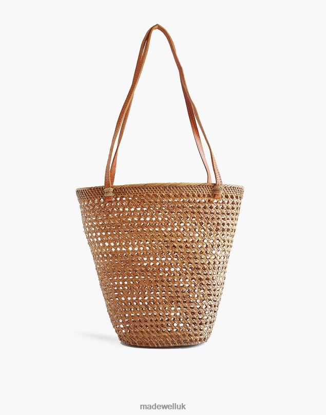 Madewell Women Bembien Rattan Isla Basket Tote Bag Accessories Natural 8P4861256