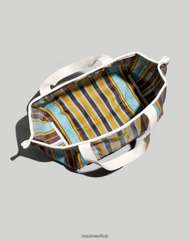 Madewell Women Gunes Swim Kit Tote Accessories Gold Brown Blue 8P4861432