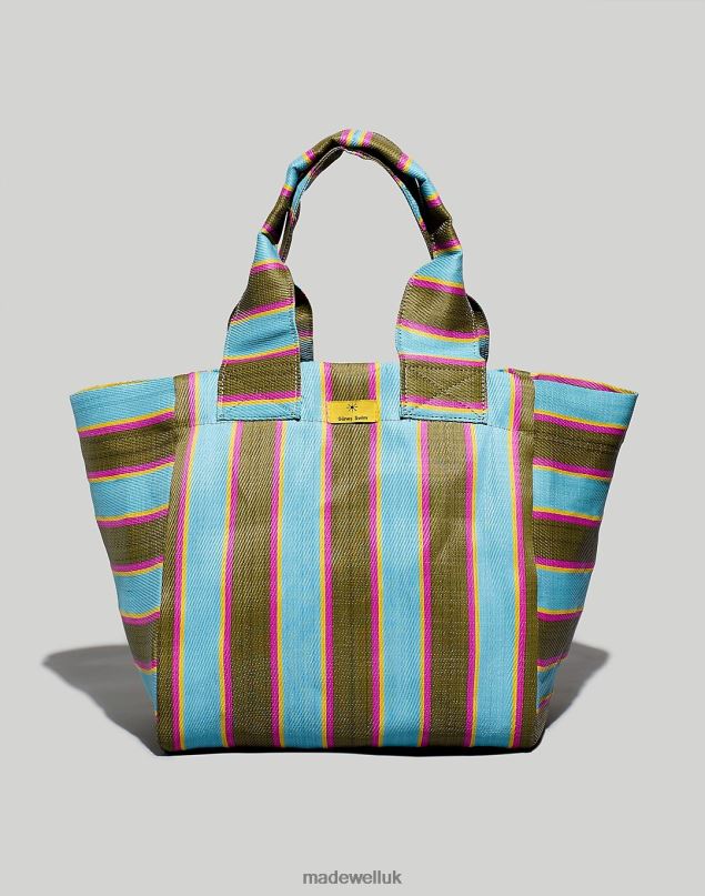 Madewell Women Gunes Swim Striped Tote Accessories Maroon 8P4861431