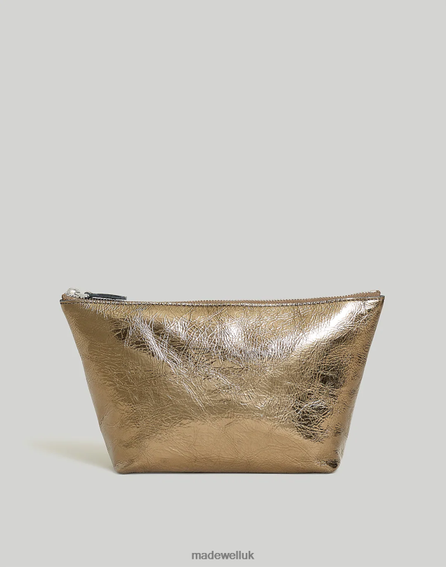 Madewell Women The Leather Pouch in Metallic Accessories Pewter Multi 8P486692