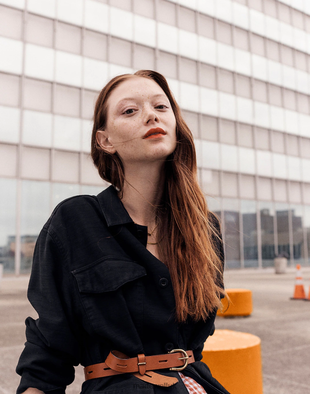 Madewell Women Backcountry Belt Accessories English Saddle 8P486756