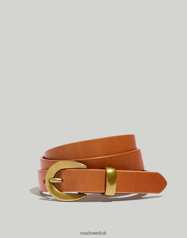 Madewell Women Chunky Buckle Skinny Leather Belt Accessories Desert Camel 8P486755