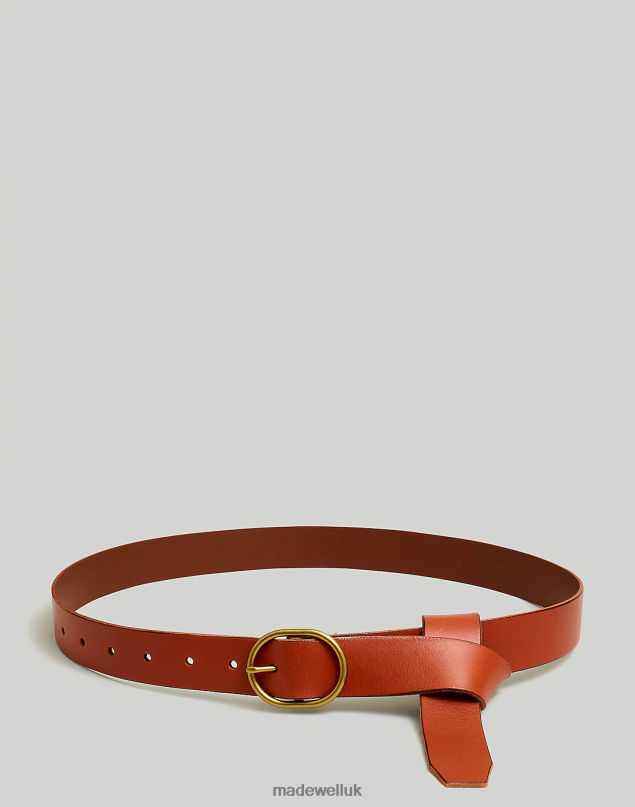 Madewell Women Extended Leather Belt Accessories English Saddle 8P486748
