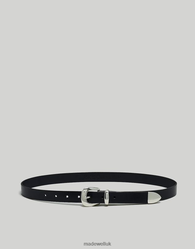 Madewell Women Skinny Leather Western Belt Accessories True Black 8P486747