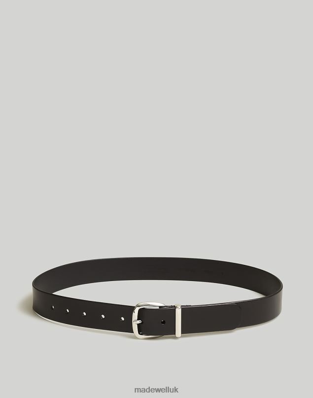 Madewell Women The Essential Wide Leather Belt Accessories True Black 8P486742