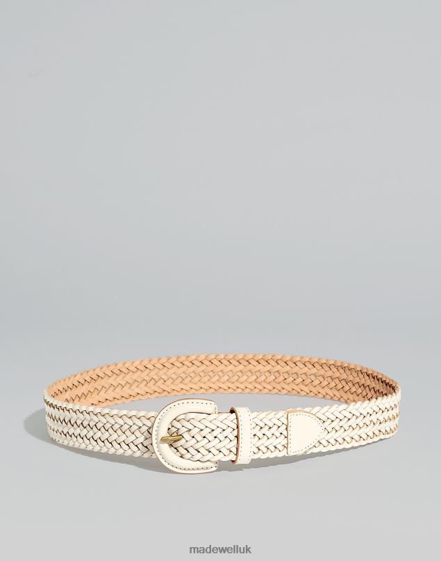 Madewell Women Woven Leather Belt Accessories Pale Oyster 8P486750
