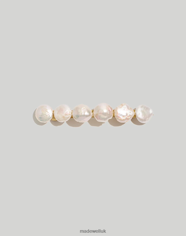Madewell Women Freshwater Pearl Barrette Accessories Pearl Multi 8P486763