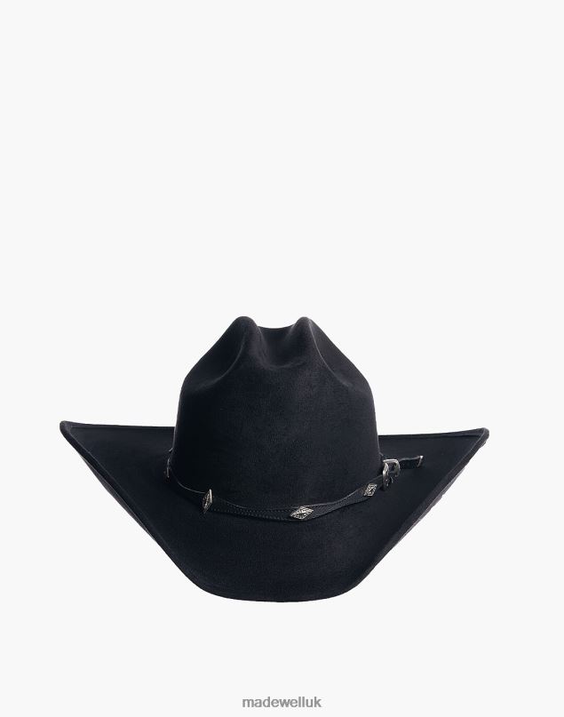 Madewell Women ASN Vegan Suede Dolly Western Hat Accessories Black 8P4861232