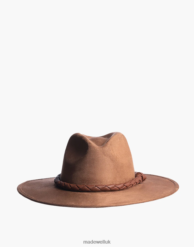Madewell Women ASN Vegan Suede Outlaw Rancher Hat Accessories Brown 8P4861234