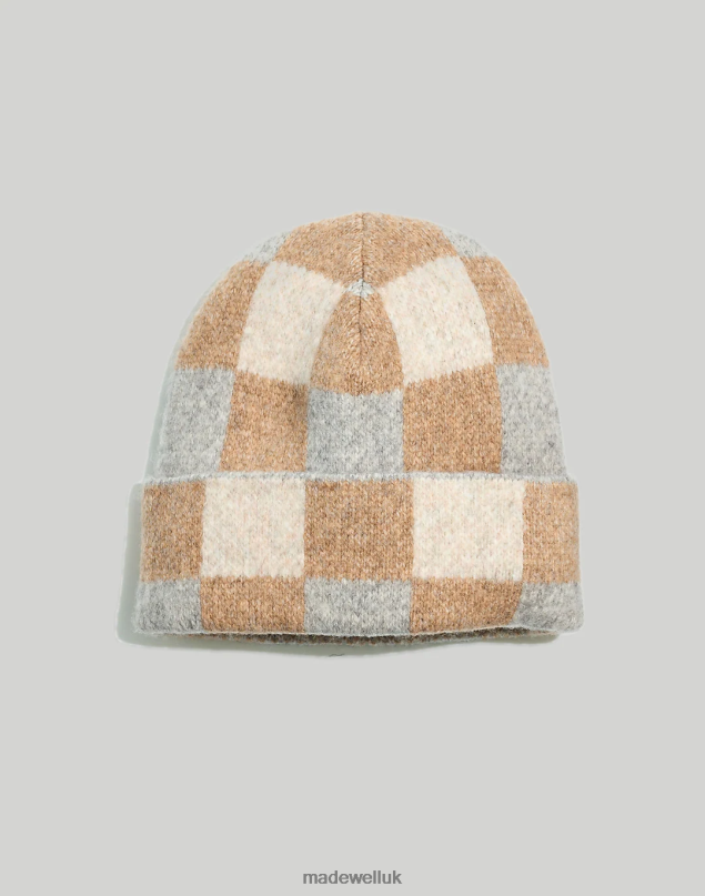 Madewell Women Checked Beanie Accessories Pumice 8P486803