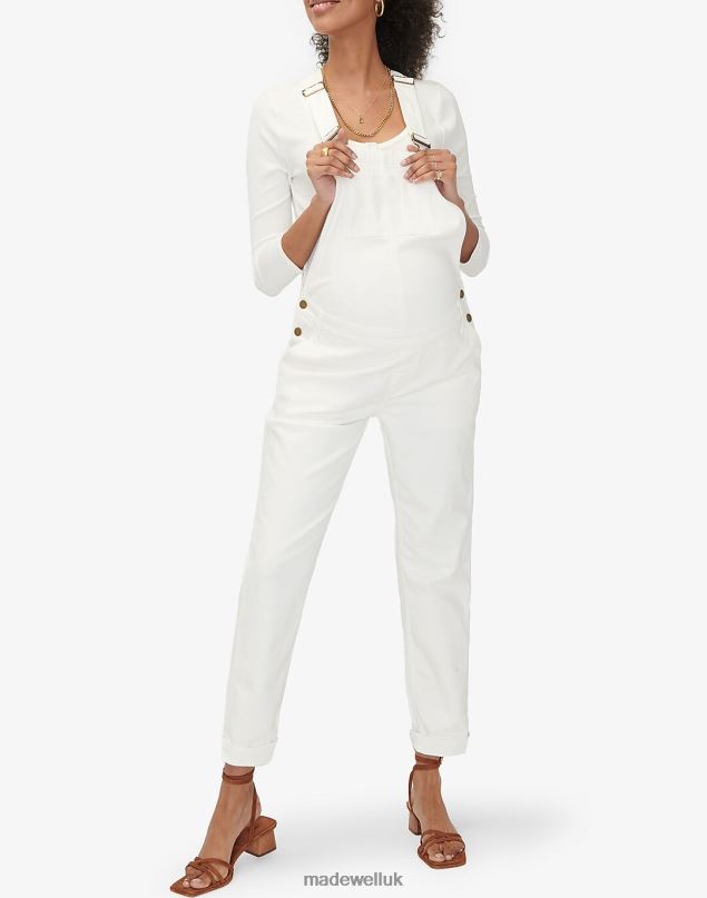 Madewell Women HATCH Collection The Denim Maternity Overall Accessories White 8P4861435