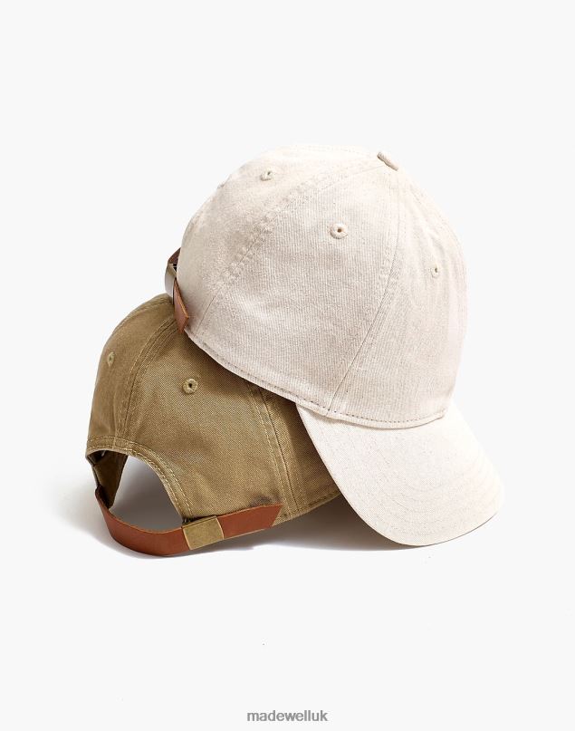 Madewell Women Organic Cotton Broken-In Baseball Cap Accessories Alabaster 8P486796